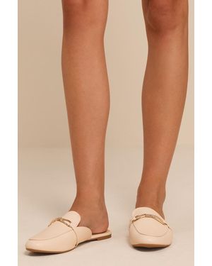 Lulus Delvin Slide-On Loafers - Natural