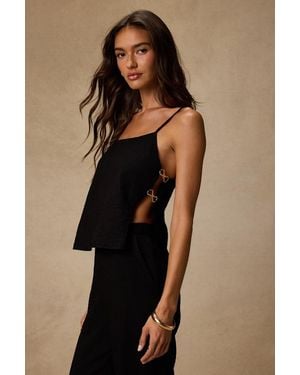 Lulus Jayden Side Slit Top - Brown