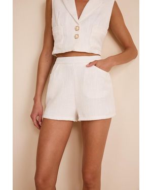 Lulus Perfect Company Tweed High-Waisted Shorts - Brown