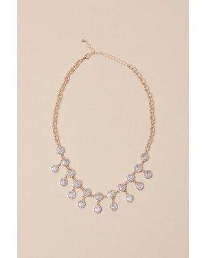 Lulus Major Dazzle Rhinestone Statement Necklace - Natural