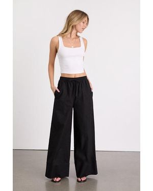 Lulus Brisa Cuffed Wide-Leg Trousers - White