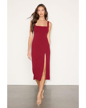Lulus Davana Cutout Midi Dress - Red
