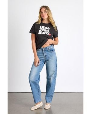Levi's Baggy Dad Medium Wash Barrel Jeans - Blue
