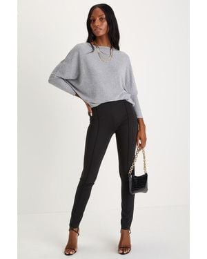 Lulus Rock Music High-Waisted Leggings - Gray