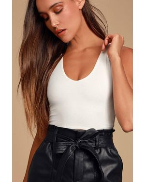 Lulus Basics Feel Like Dancing Crop Top - White