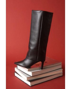 Chinese Laundry Fave Fold-Over Knee-High Boots - Black