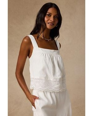 Lulus Parisa Cotton Crochet Lace Tank Top - Natural