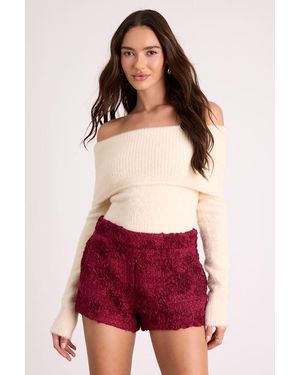 Lulus Mulvaney Tweed Textured Micro Shorts