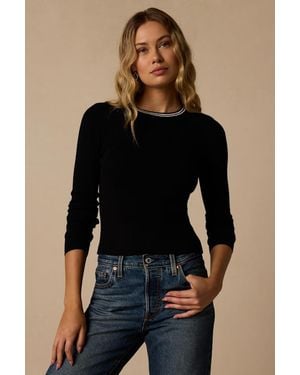 Lulus Tomi Keyhole Sweater Top - Blue