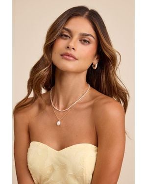 Ettika Pacific Pearl 14Kt Layered Necklace - Brown