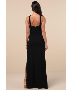 Lulus Gianni Backless Maxi Dress in Black | Lyst
