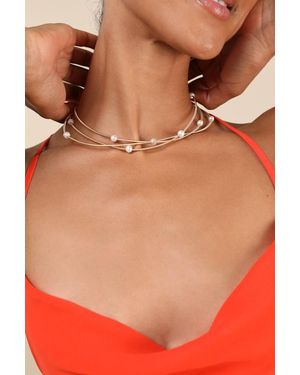 Lulus Fabulous Elegance Pearl Layered Necklace - Natural