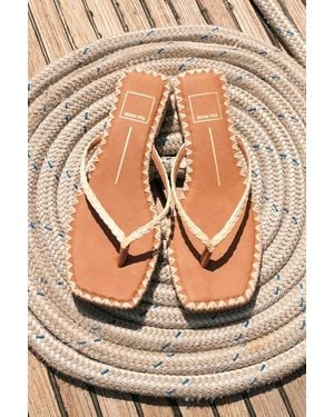 Dolce Vita Barty Light Natural Raffia Flip Flop Sandals