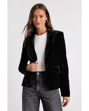 Lulus Cashton Velvet Blazer - Black