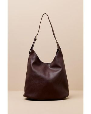 Moda Luxe Ezell Dark Vegan Leather Studded Tote Bag - Brown