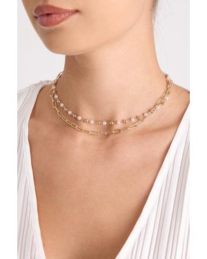 Lulus Jamari Pearl Layered Necklace - Natural