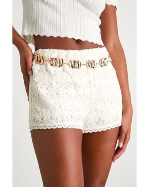 Lulus Avalai Textured Chunky Metal Belt - Natural