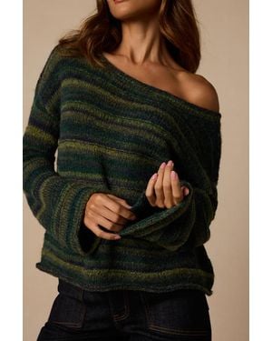 Rhythm Baklava Striped Knit Jumper - Black