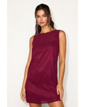 Lulus Kataleya Chiffon Sleeveless Mini Shift Dress - Red