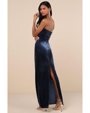 navy blue elegant prom dress Beaded Cut-Out Long with Slit Navy Blue / 4 Contrast Sequin Sleeveless Mini Size:S/M 4-8 master Satin Fabric Color