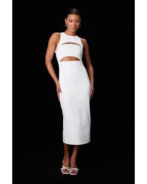 Lulus Brenda Cutout Bodycon Midi Dress - Black