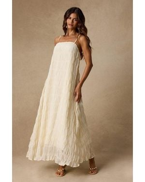 SNDY'S Louisiana Smocked Shift Maxi Dress - Natural