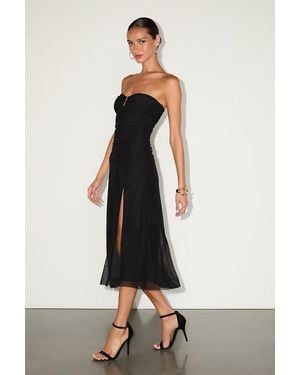 Lulus Chania Strapless Midi Dress - White