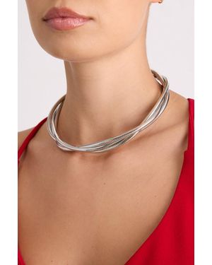 Lulus Mallari Snake Chain Layered Necklace - Metallic