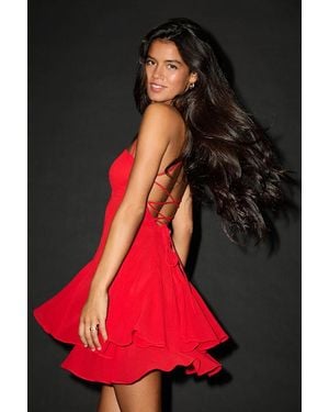 Lulus Perfected Sweetness Pleated Tiered Mini Dress