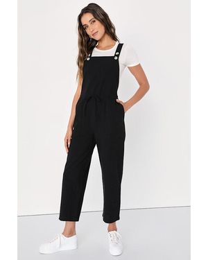 Rhythm Verona Drawstring Wide-Leg Jumpsuit - Black