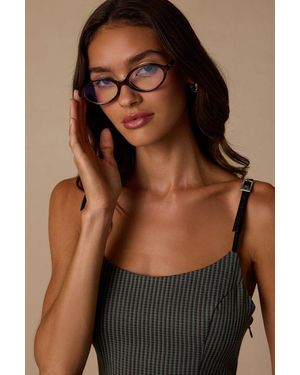 Lulus Bushwick Tortoise Oval Light Glasses - Brown