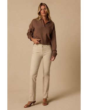 Levi's Ribcage Slim Cream High-Rise Jeans - Natural