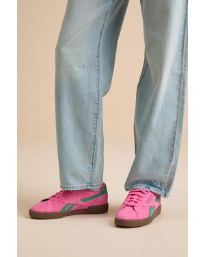 Reebok Club C Grounds Uk Atomic And Upgrade Suede Leather Sneakers - Pink