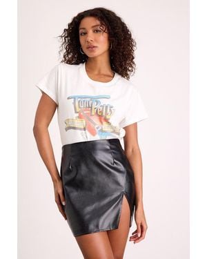 Lulus Walking The Walk Vegan Leather Mini Skirt - Grey