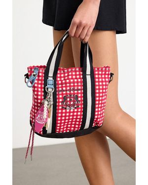 Steve Madden College Gingham Mini Tote Bag - Red