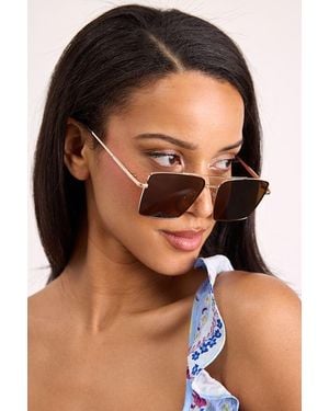 Lulus August Oversized Square Sunglasses - Black