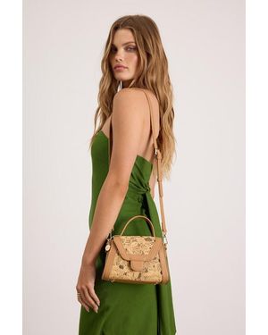 Dolce Vita Tansy Natural Woven Raffia Mini Crossbody Handbag