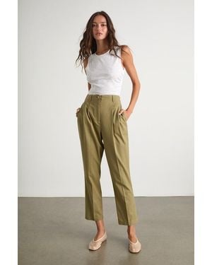 Lulus Sophisticated Company Linen Straight Leg Pants - Natural
