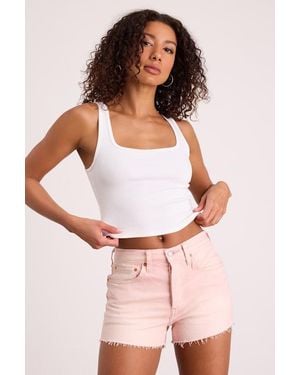 Levi's 501 Original High Rise Cutoff Denim Shorts - Pink