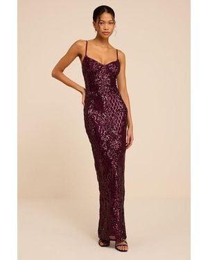 Lulus Moonlit Love Sequin Sleeveless Maxi Dress - Multicolour