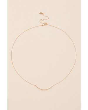 Lulus Brady Rhinestone Bar Necklace - Natural