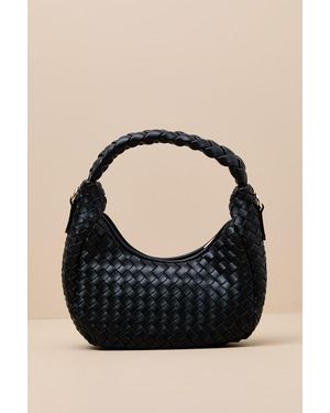 Lulus Hadara Woven Crossbody Handbag - Black