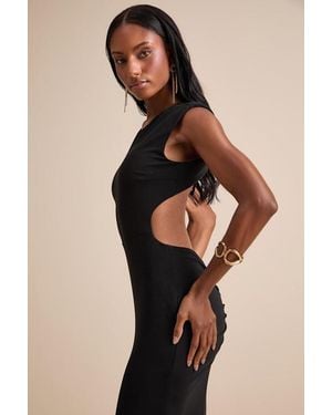 Lulus Captivating Perfection Backless Sleeveless Maxi Dress - Black