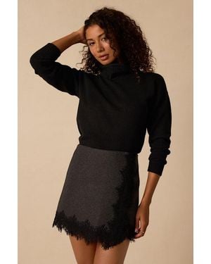 Lulus Mariah Lace Mini Skirt - Black