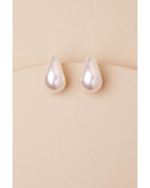 Lulus Dali Teardrop Hoop Earrings - Natural