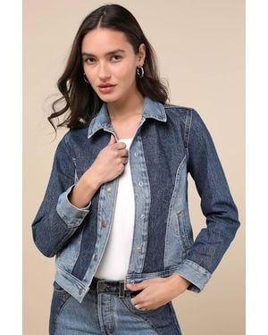 Levi's Original Medium And Dark Wash Denim Trucker Jacket - Blue
