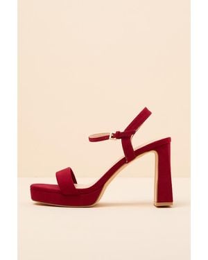 Lulus Reeze Platform High Heel Sandals - Pink