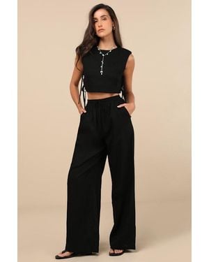Lulus Irida Drawstring Pants - Blue