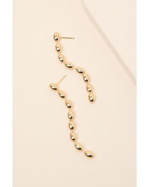 Lulus Barona Beaded Drop Earrings - Natural