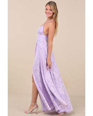 Lulus Let There Be Romance Burnout Floral Maxi Dress - Purple
